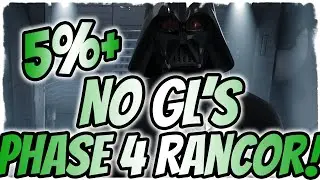 5% Challenge Rancor Phase 4 with NO GL's I Love This Team! SWGOH