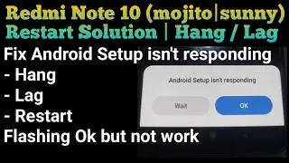 Android Setup isn't responding Redmi Note 10 Restart Solution How to Fix @mobilecareid