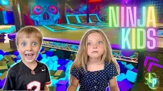 The Kids Act Like Ninja's at the Trampoline Park!