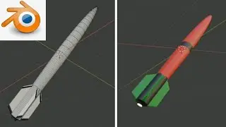 Blender 3d da mini raketa modeling va animatsiyalash