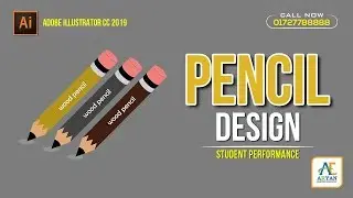 How to Draw a Pencil in Adobe Illustrator | Bangla Tutorial