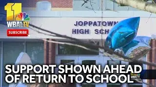 Community shows support before Joppatowne High School students return to classes
