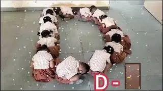 creating a shape of English alphabets for kg activities