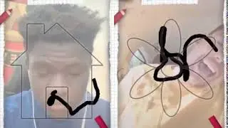Insane guy screaming as he tries to trace a flower tiktok