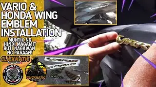 VARIO & HONDA WING EMBLEM INSTALLATION GUIDE HONDA CLICK 125i V2