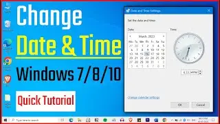 Computer Me Date and Time Kaise Set Kare | How to Change Date and Time in Windows 10