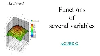 Lecture 1: FUNCTIONS OF  SEVERAL VARIABLES