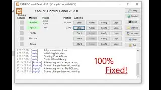 Xampp Mysql Error Fix -100% Worked