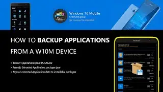 How to Backup applications from a W10M Device