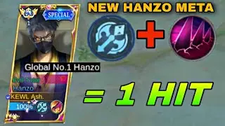 WTF DAMAGE!!?😱 AUTO ONESHOT BUILD AND EMBLEMS (hanzo best build 2023) - MLBB