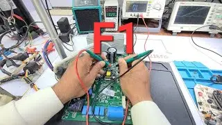 Kenwood DC inverter ac  F1 error code inverter ac pcb training institute