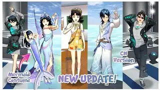 NEW UPDATE!  Mermaid Costumes and Accessories are Out 🧜🏻‍♀️😍 Sakura School Simulator Chinese Version