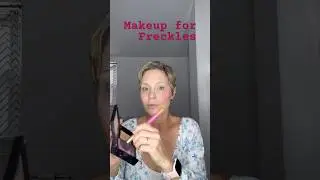 Simple Makeup for Freckles +bonus Pixie Cut Style #shorts #makeupshorts #hairstyle