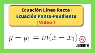 Point-Slope Equation Example 1