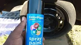 Walmart color place spray paint look how good it do on wheel wells