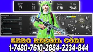 BGMI 3.7 UPDATE SENSITIVITY CODE | BGMI BESTSENSITIVITY SETTINGS | BGMI ZERO RECOILSENSITIVITY TODAY