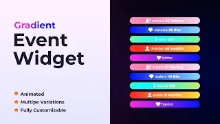Gradient Twitch Event List for StreamElements & OBS Studio