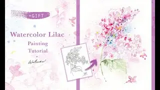 Watercolor Lilac Tutorial / How to paint LILAC