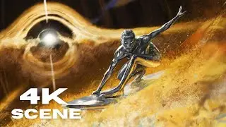Silver Surfer Chases Fantastic Four | Epic 4K Movie Scene