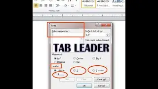How to Add Dot/Dash Line Leaders in MS Word