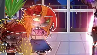 Like sister like brother CC and Elizabeth Gacha meme #Fnaf