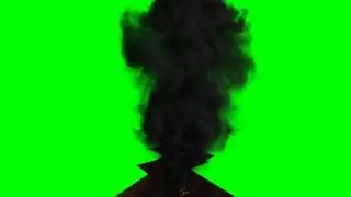 ground crack with smoke and fire green screen - free use