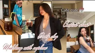 Daily vlog |Cafe Date 📅 | Mukbang | Content shoot