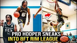 PROFESSIONAL HOOPER SNEAKS INTO 8FT RIM LEAGUE!!!!