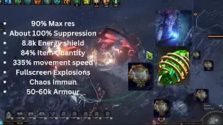 90% res/100%sup/50k Armour/100mil Dps/84%Quant/197k Hitpool/ Blade Vortex vs. 100% Delirium