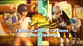 Getting One Million Carrots + 12,000 Gems from Giftboxes in Alicia Online