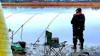 ЛОВЛЯ ЛЕЩА В НОЯБРЕ В УСТЬЕ  . НОЧНАЯ ЛОВЛЯ ЛЕЩА . РЫБАЛКА С НОЧЕВКОЙ И ПАЛАТКОЙ .