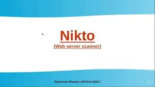 Nikto Web server Scanner for Vulnerability detection Free Open source