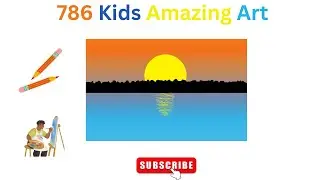 How to draw morning view using mspaint # ms paint tutorial