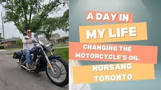 DAY IN MY LIFE | CHANGING MOTERCYCLE OIL AND FILTER | HONDA VTX 1300 CC | NORSANG TORONTO