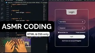 ASMR CODING - Cool Login Form using HTML & CSS