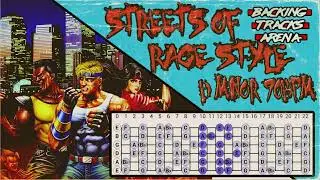 Streets of Rage Synthwave Style Backing Track | D minor 90 BPM
