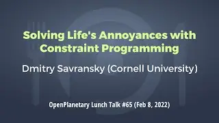 OP Lunch Talk #65: "Solving Life's Annoyances with Constraint Programming"