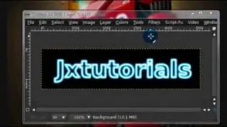 How to create neon text in gimp.