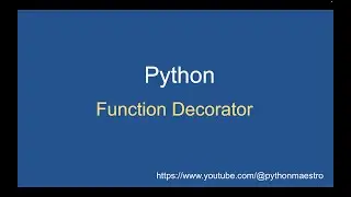 Python - Decorator | Python Tutorial | Python Programming