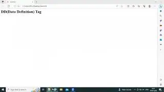 How to use DD tag for Data definition in HTML | DD tag