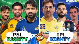 Babar & Kohli Shines 🔥 | PSL RIGHT-HANDERS XI 🆚 IPL RIGHT-HANDERS XI | Cricket 24