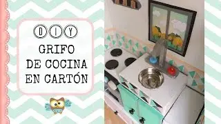 COCINA DE JUGUETE CON CARTÓN para niños - Grifo en cartón