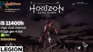Horizon Zero Dawn| Lenovo Legion 5i | i5 11400h rtx 3050 16gb ram | High-Medium Settings | FPS