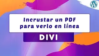 Incrustar un PDF para ver en línea en DIVI