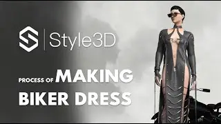 The process of making a biker dress in #style3d @stylist3d529