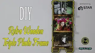 📷DIY Retro Wooden Triple Photo Frame [Home Decor]