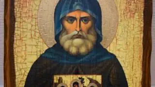 Икона Александр Свирский под старину