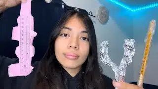 ASMR measuring your face with props I made