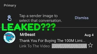 Mrbeast's SECRET 100M Merch Video Leaked