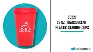Printed 22 oz. Translucent Plastic Stadium Cups